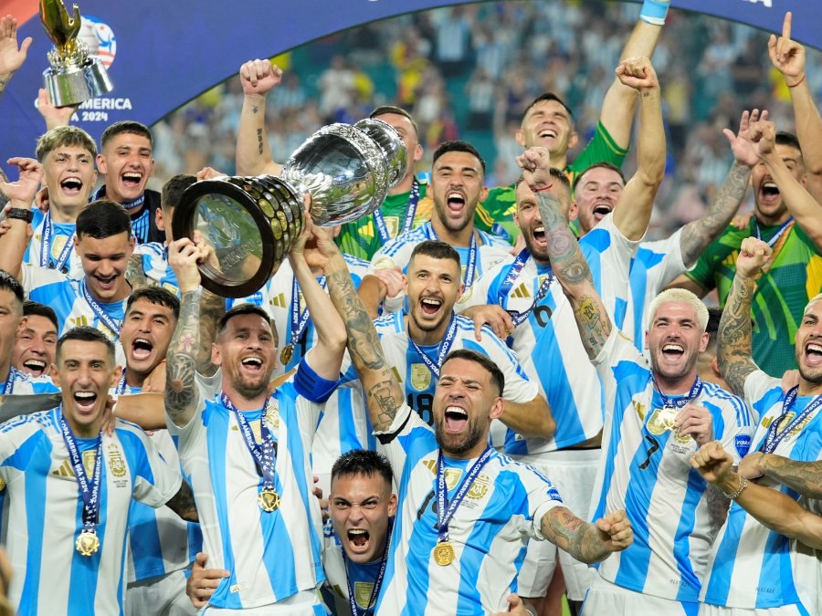 El festejo de los campeones.