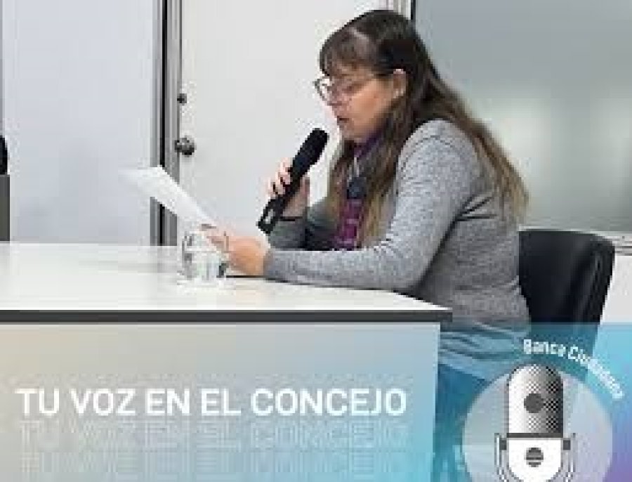 JORGELINA HEIT. Durante la presentaci&oacute;n.