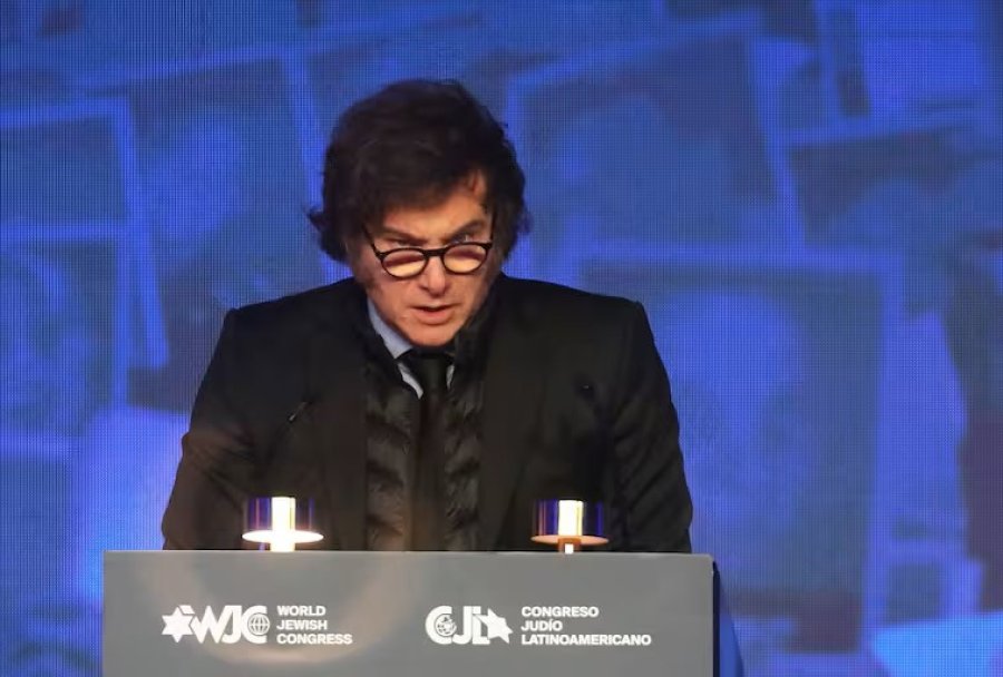 Milei en la conferencia internacional sobre seguridad y antiterrorismo organizada por el Congreso Judío Mundial y el Congreso Judío Latinoamericano.