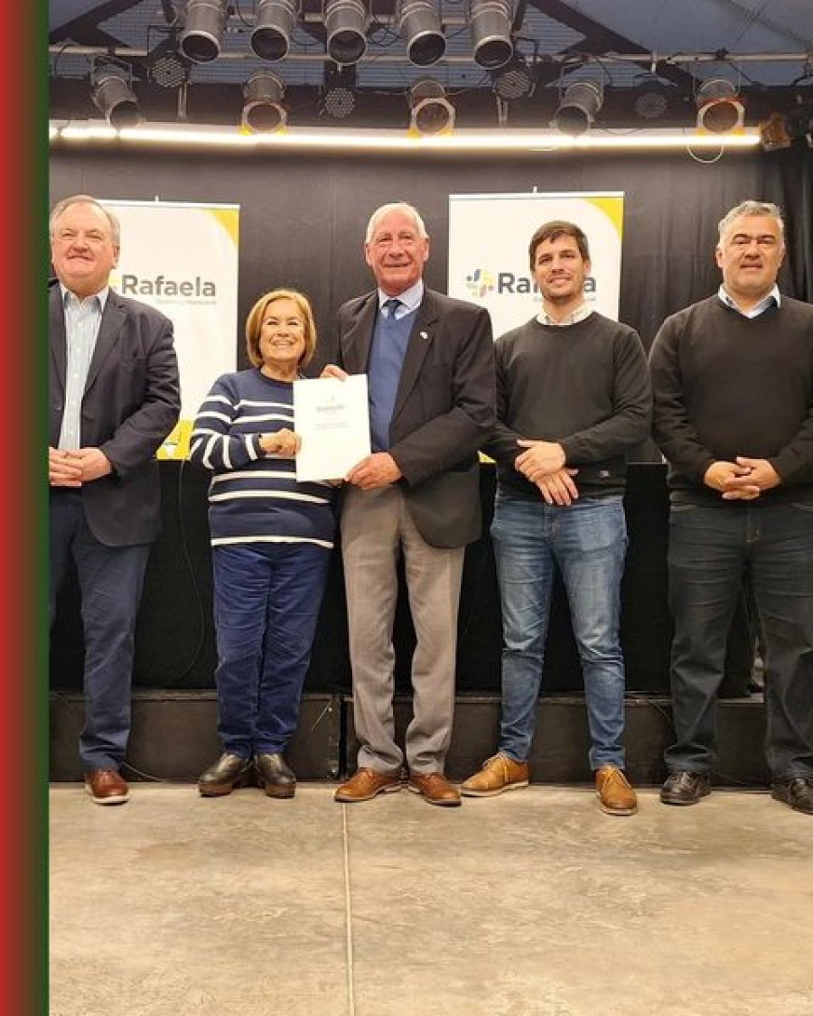 Michlig, Tate, Boscarol y Viotti durante el acto.