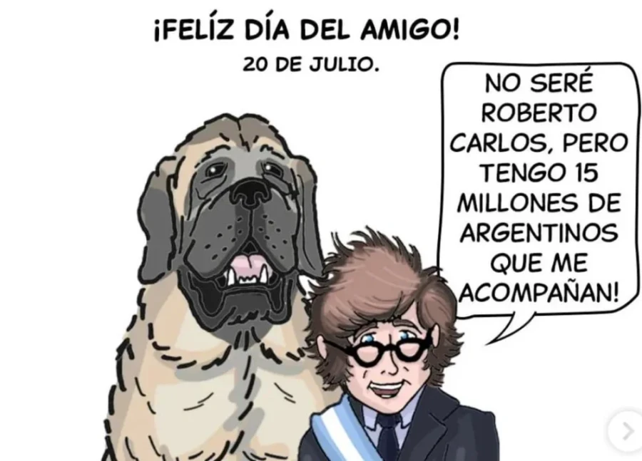 El posteo de Javier Milei por el D&iacute;a del Amigo.