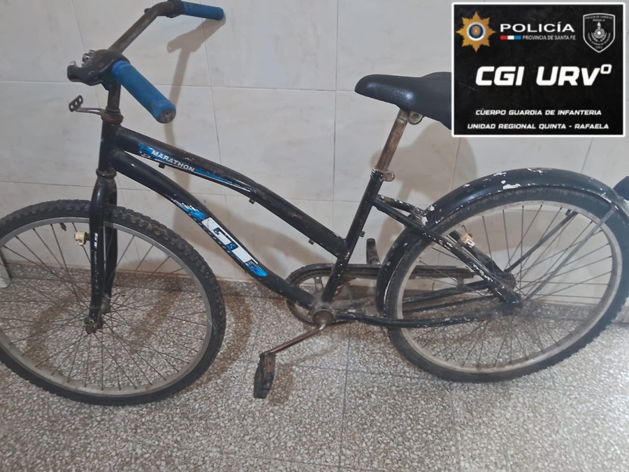 Un televisor robado y una bicicleta fueron secuestrados por la Policía.