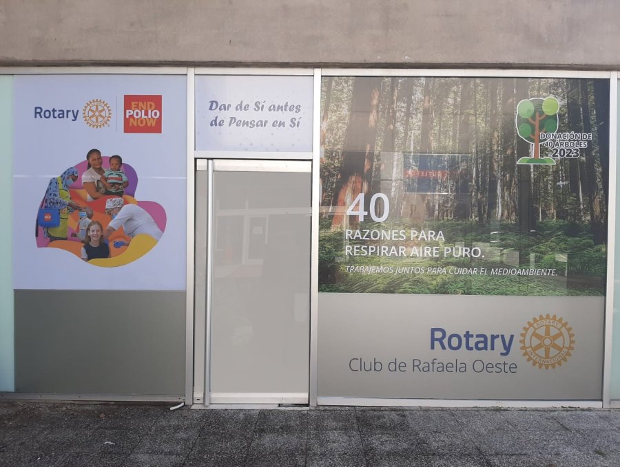 La nueva sede del Rotary Club Rafaela Oeste se inaugura esta tarde en un local que da al frente de la playa de estacionamiento de Hiper Libertad.