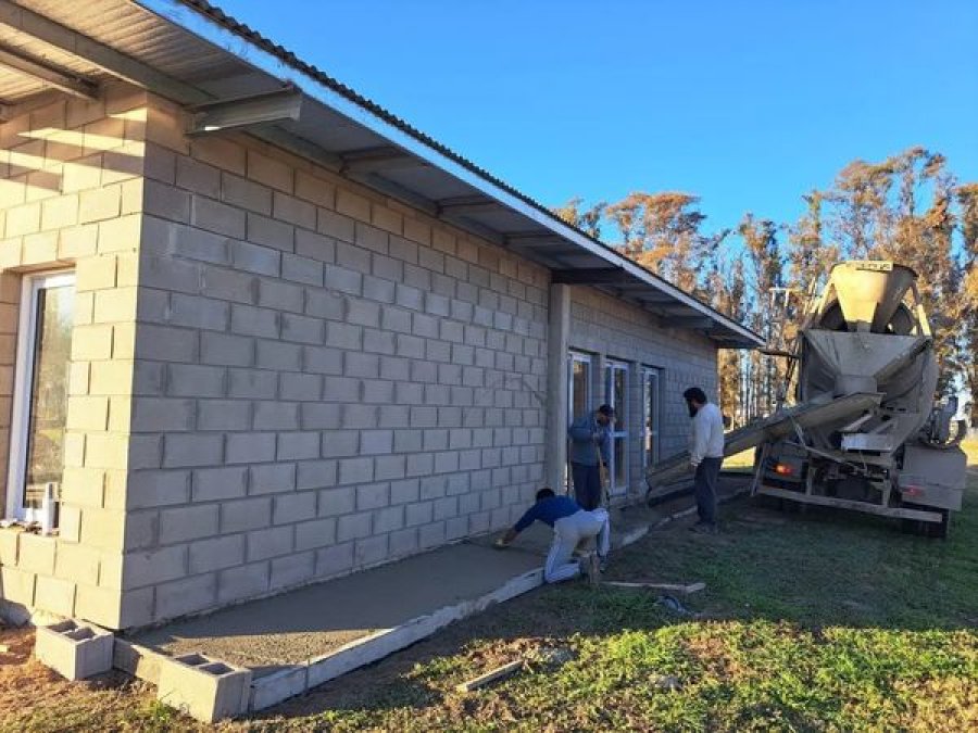 vista de la obra en el Paraje Los Sembrados.