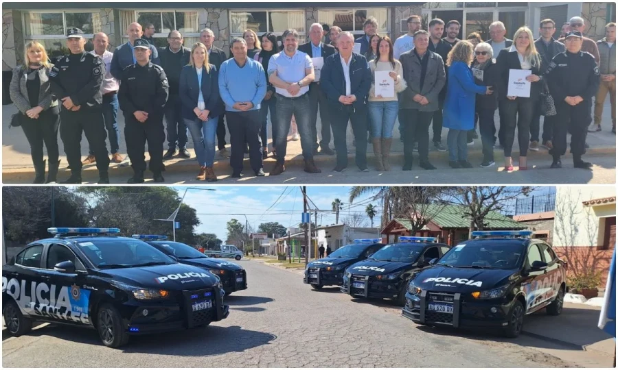 Los patrulleros que fueron entregados en Arruf&oacute;.