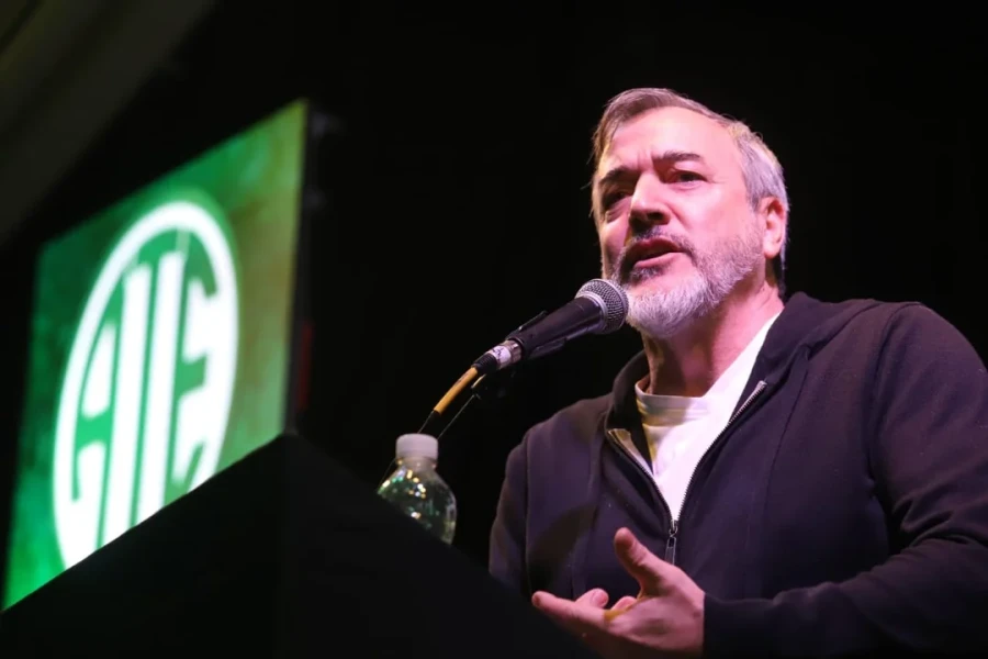 Rodolfo Aguiar, secretario general de ATE Nacional (Asociaci&oacute;n de Trabajadores del Estado).