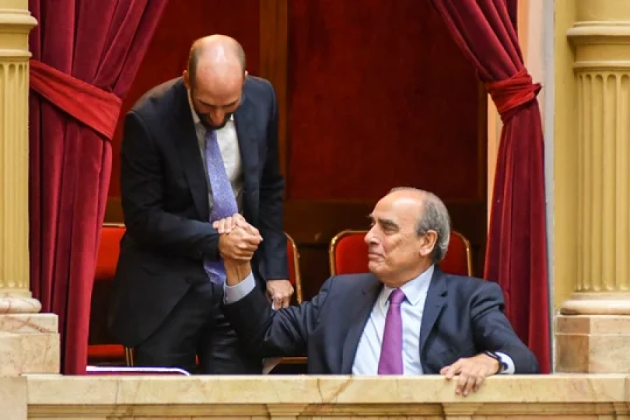 El jefe de Gabinete, Guilllermo Francos y su vice, Jos&eacute; Rolandi.