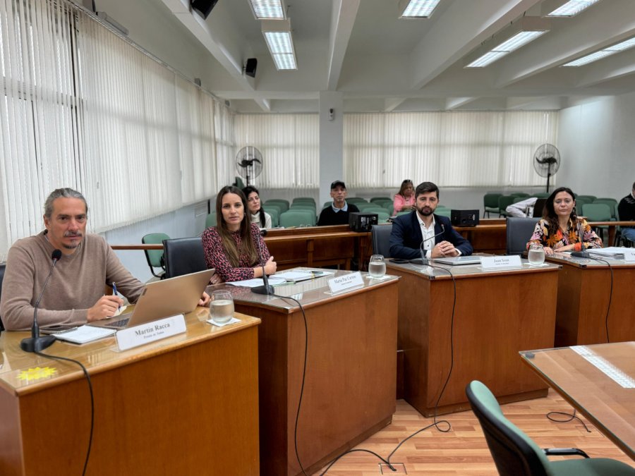 Racca, Caruso, Senn y Soltermam en el Concejo.