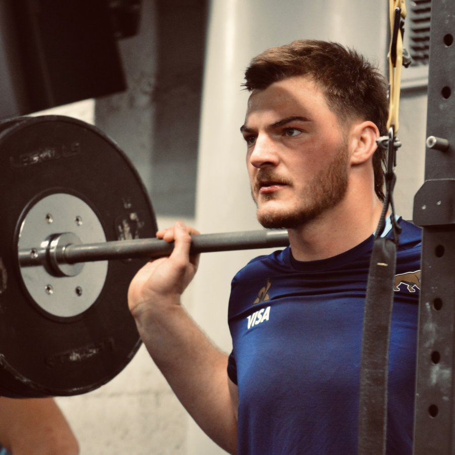 ESFUERZO./ Pedro Rubiolo en la sesión de gimnasio.