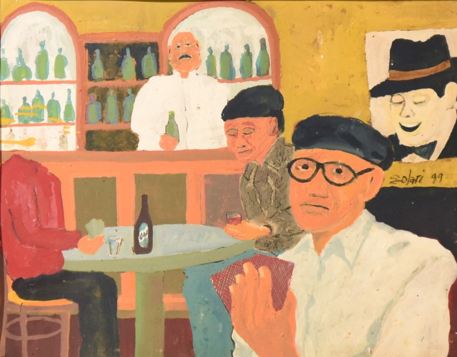 Conjunto de dibujos y pinturas de personas que atesoran las obras del Indio.