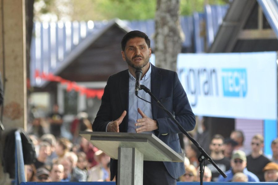 EN RECONQUISTA. Una vez m&aacute;s, Pullaro defendi&oacute; al campo y "al interior productivo".
