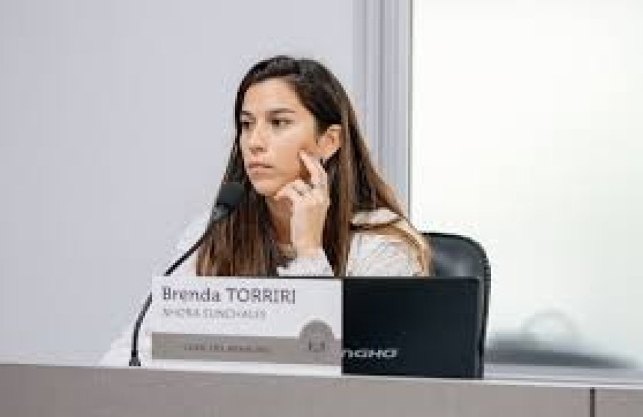 Brenda Torriri, en su banca.