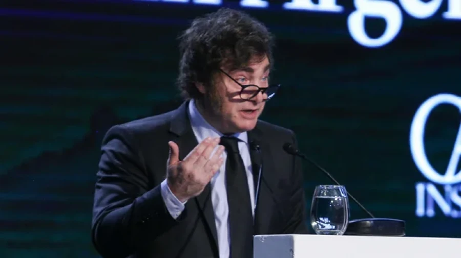 El presidente Milei este mi&eacute;rcoles en el Con