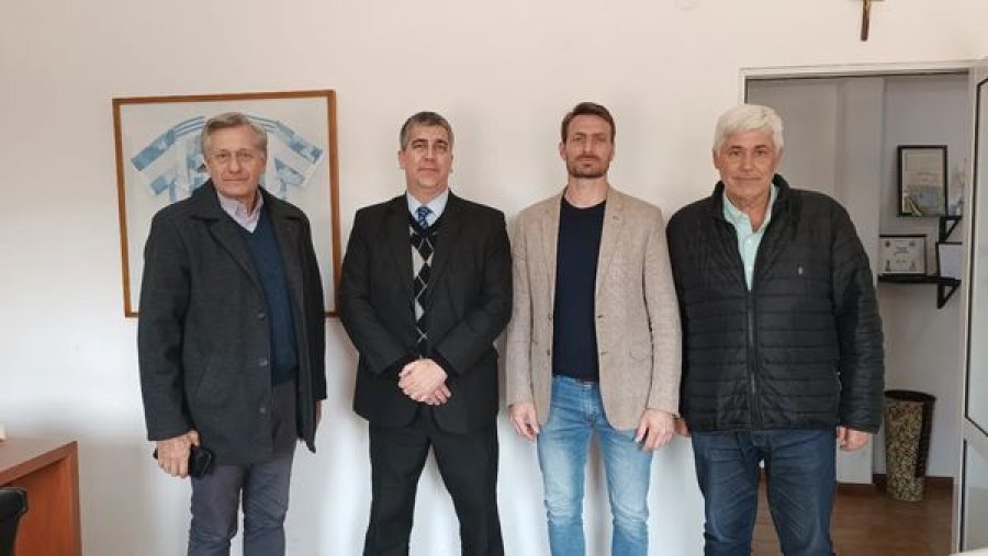 Un instante de la reciente visita.