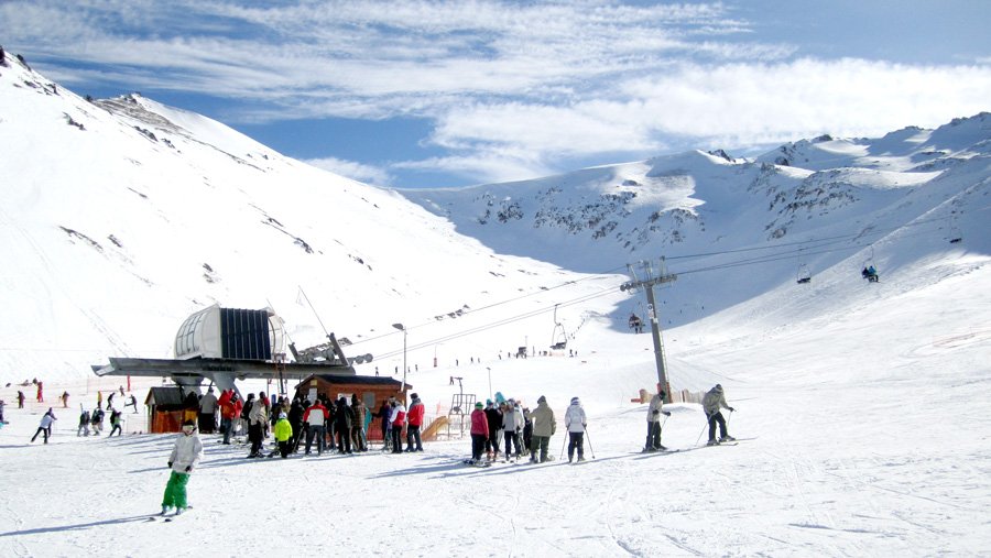 Clases de esqui en La Hoya.