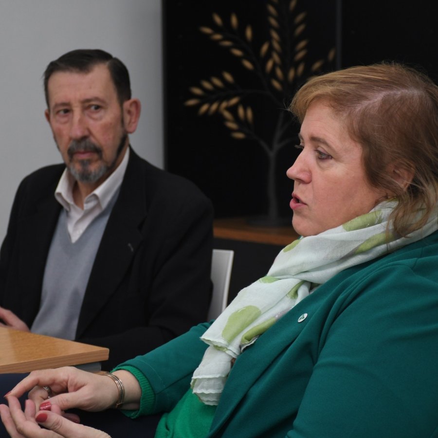 Jos&eacute; Delmastro y Silvia Foschia durante el encuentro.