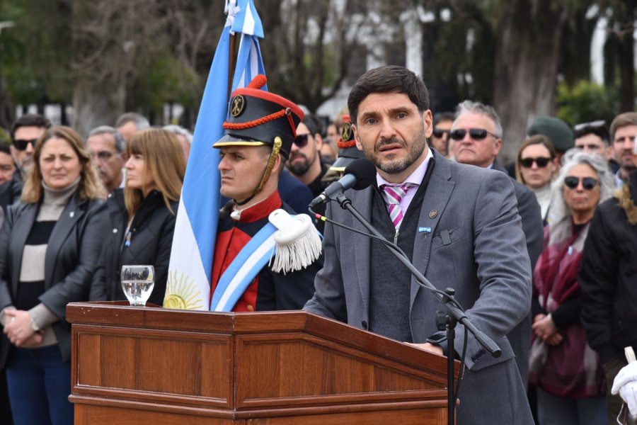 EN EL SUR. Pullaro estuvo presente este s&aacute;bado en Venado Tuerto encabezando el acto en conmemoraci&oacute;n al 174&deg; aniversario del paso a la Inmortalidad del General Jos&eacute; de San Mart&iacute;n.