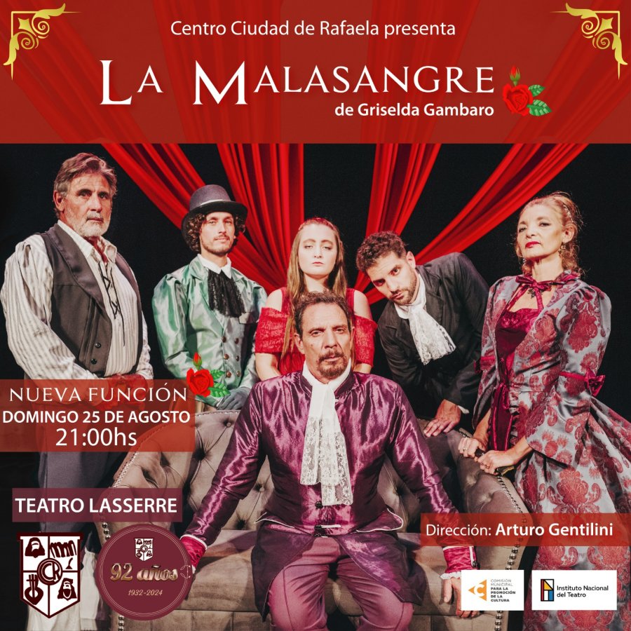 El elenco y el director.