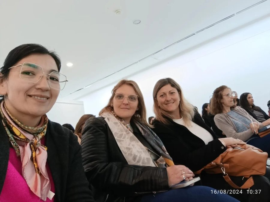 Las sanvicentinas durante el reciente encuentro.