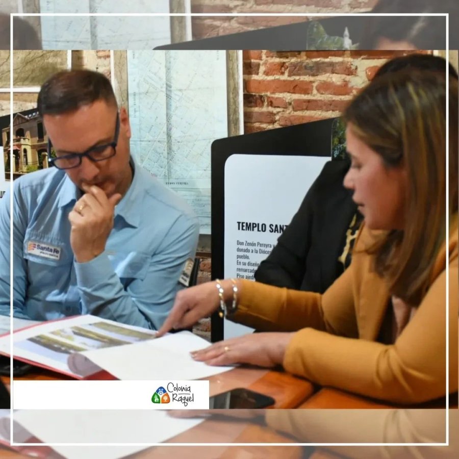 Lisandro Enrico y Luciana Peter durante el encuentro.