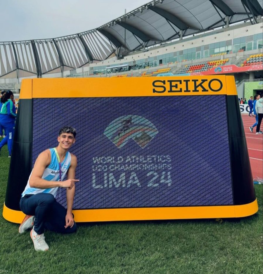 EN LIMA. El atleta rafaelino antes del inicio del Mundial.