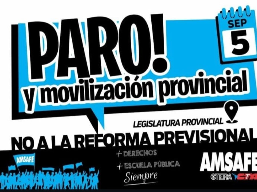 EN CONTRA. Los docentes públicos santafesinos pararán este jueves contra la reforma previsional.
