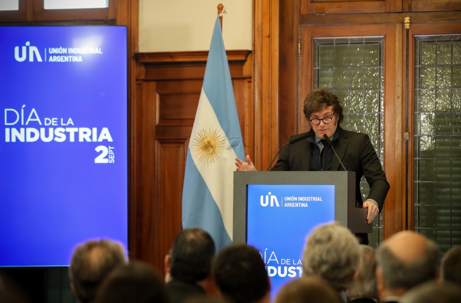 Milei disert&oacute; en la UIA por el D&iacute;a de la Industria.