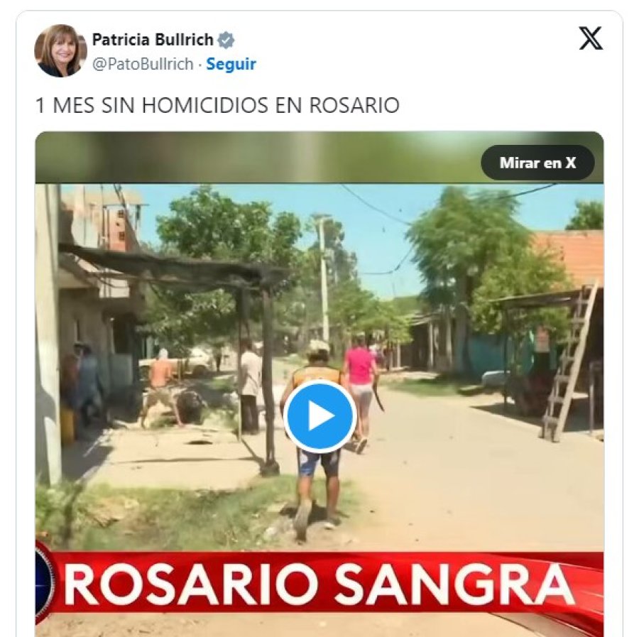 La ministra de Seguridad de la Nación celebró "la hazaña"  en el marco del Plan Bandera, desde la cartera que conduce.