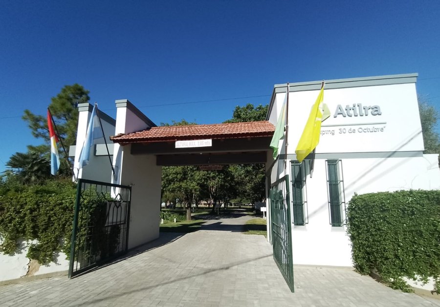 CAMPING. El amplio predio recreativo de ATILRA en Rafaela.