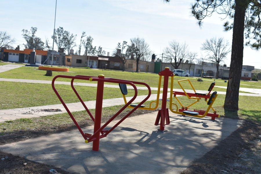 Uno de los sectores de la plaza intervenidos.