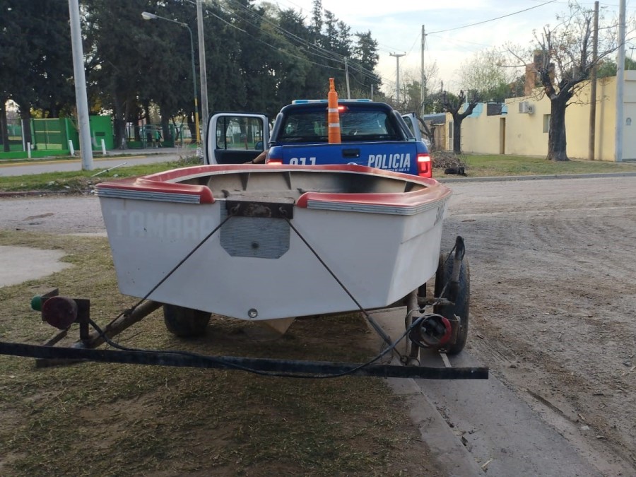 El bote fue robado en un galpón en zona rural de Tacural y hallado -ya vendido- en Sunchales.