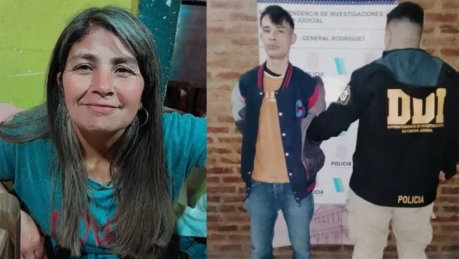 María Molares, de 51 años, y su presunto femicida, un hombre de 27 años que fue detenido.