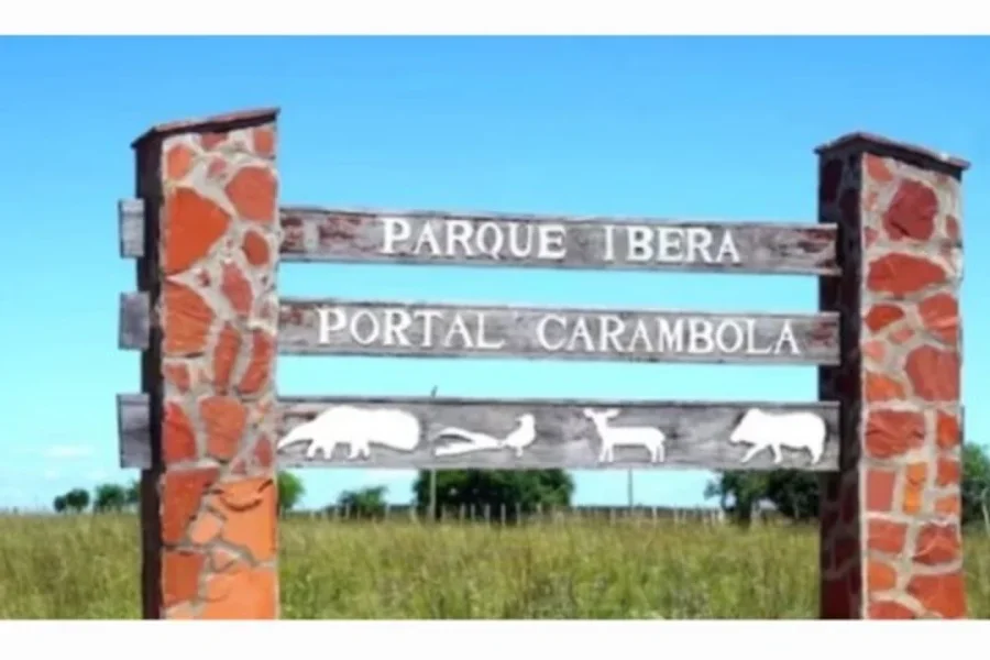 Uno de los accesos al Parque Nacional Esteros del Iberá.