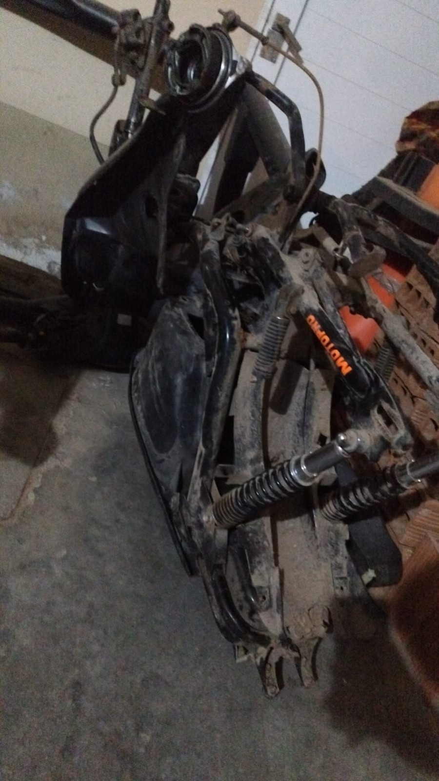 <i>El cuadro de una moto robada el 28 de agosto &uacute;ltimo.</i>