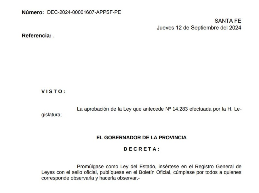 La Ley de Emergencia y Reforma Previsional de Santa Fe ya fue promulgada por el gobernador, Maximiliano Pullaro y publicada en el Bolet&iacute;n Oficial.