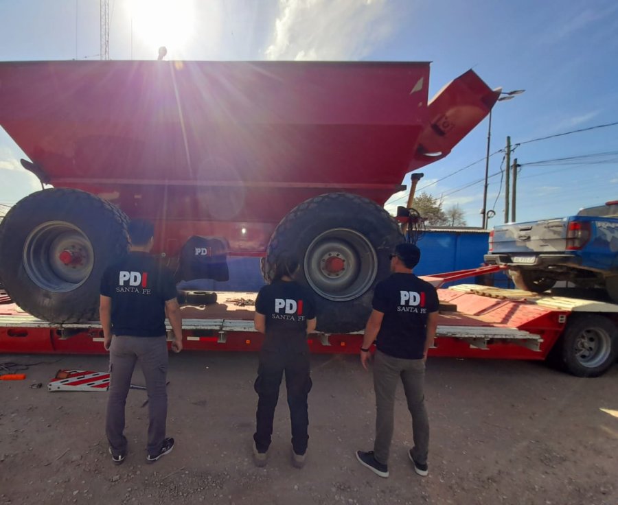 La monotolva vendida en zona rural de San Jorge y recuperada en la provincia de Buenos Aires.