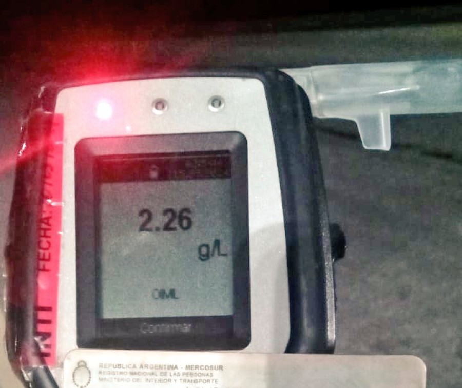 <i>El resultado del test de alcoholemia es m&aacute;s que elocuente.</i>