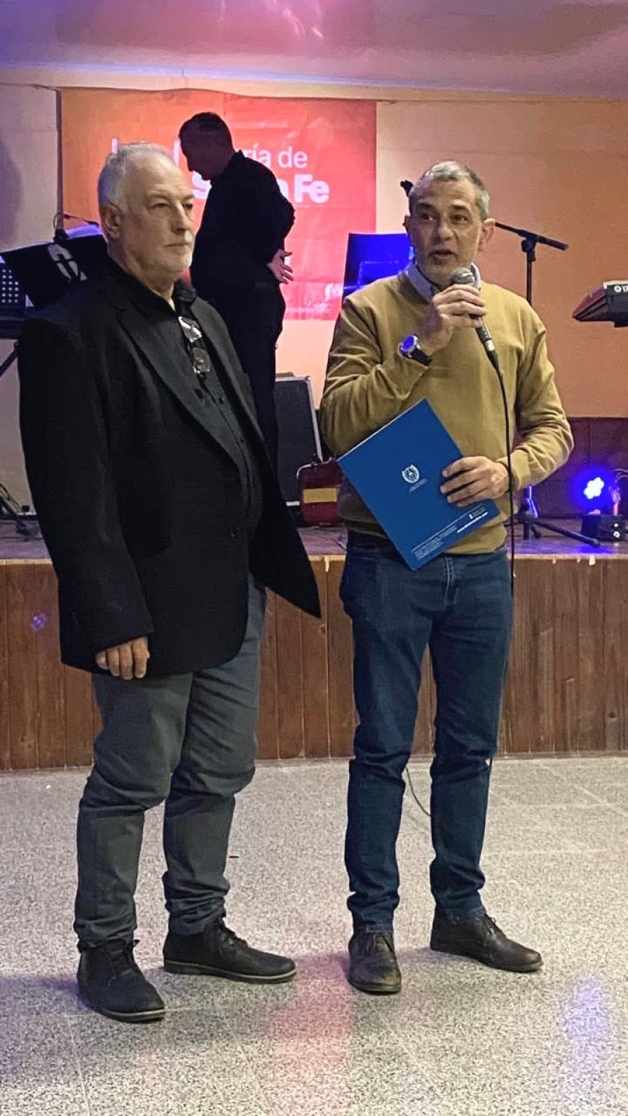 Sebastián Ballina y Jorge Ovena durante la celebración.