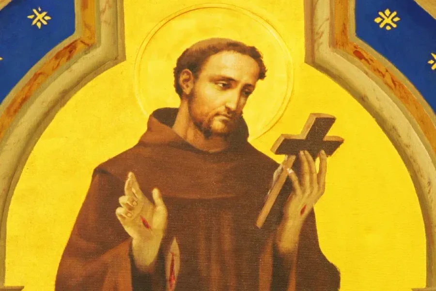 San Francisco de As&iacute;s con los estigmas.