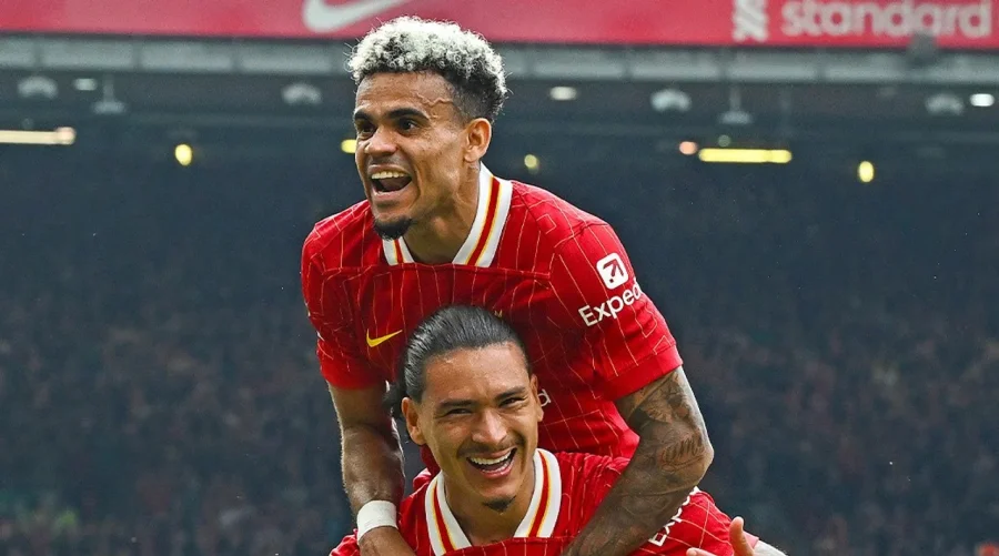 Luis Díaz y Darwin Nuñez, goles latinoamericanos para Liverpool.