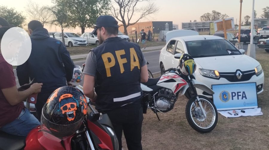 El hallazgo y la detención se produjo en un control ubicado en Ruta 34 junto al cartel identificatorio de Rafaela.