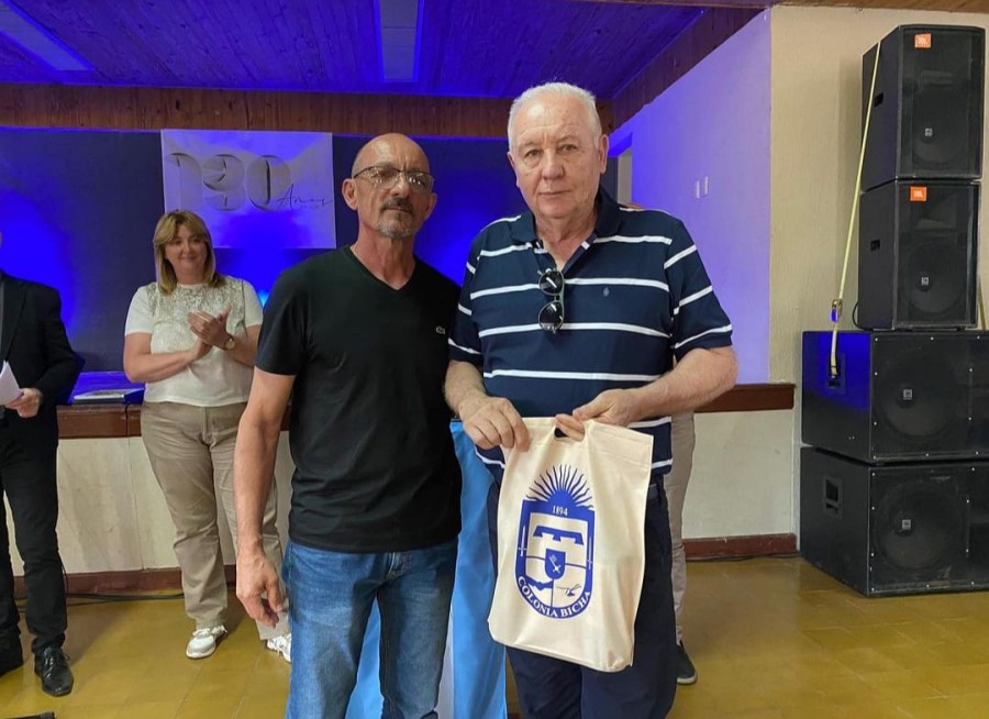 Miguel Alochis y Adolfo Ferrero durante la ceremonia.
