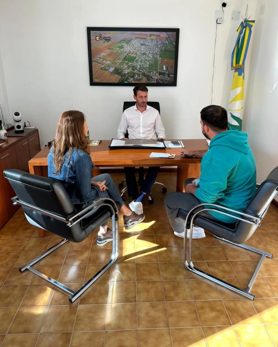 Un momento del encuentro celebrado en el despacho de Intendencia.