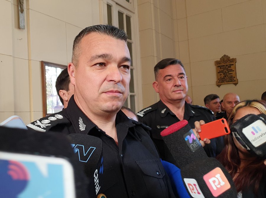 El flamante jefe de Policía de Rafaela y del Departamento Castellanos, Carlos Duilio Pagano, en diálogo con la prensa local.