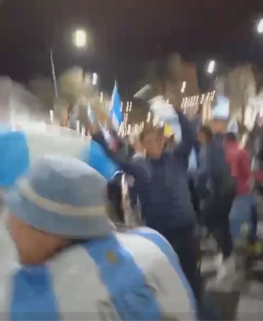 Los multitudinarios festejos por la Copa América en Av. Santa Fe.