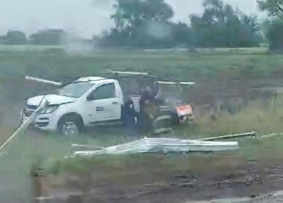 La camioneta perteneciente al difunto se trató de una Chevrolet S-10.