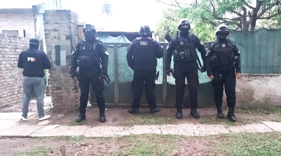 Uno de los allanamientos realizados.