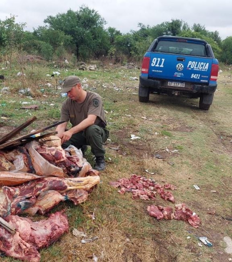 Los 300 kg de carne provenían de una faena clandestina.
