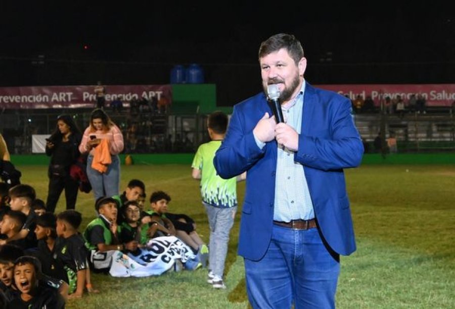 El intendente, Pablo Pinotti, durante su mensaje.