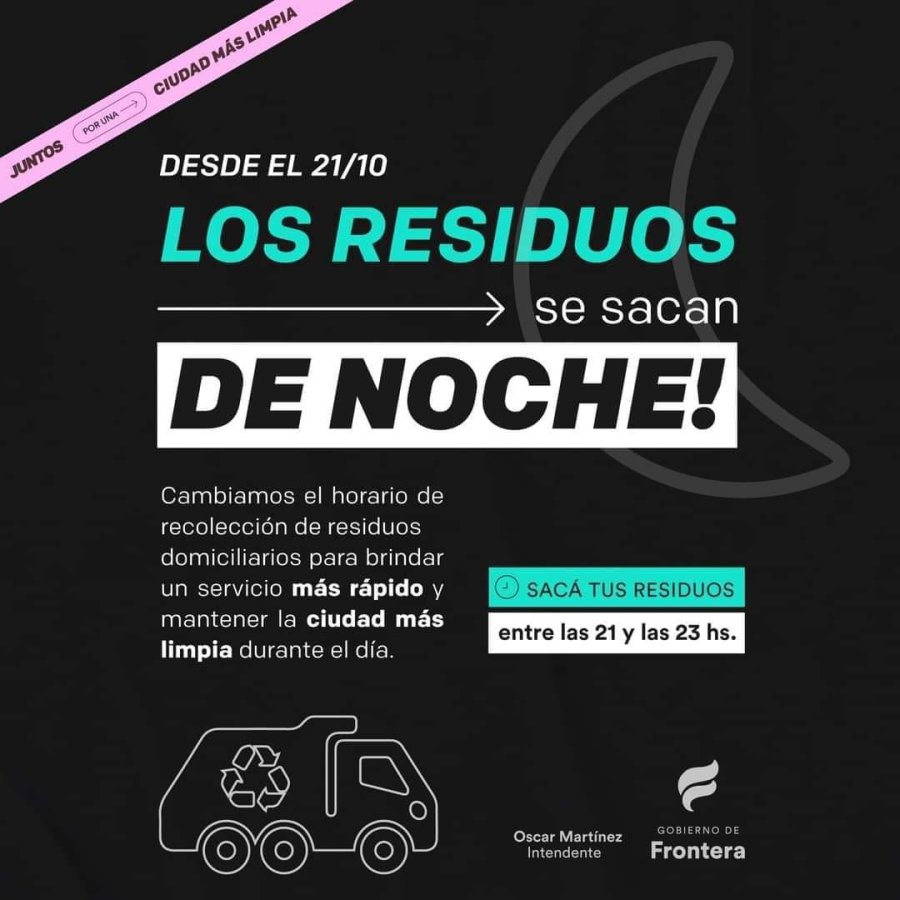 Recolecci&oacute;n de residuos nocturna.